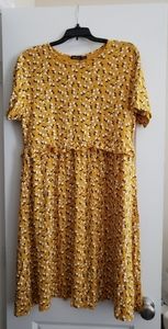 Boohoo Ditsy Floral Smock Dress